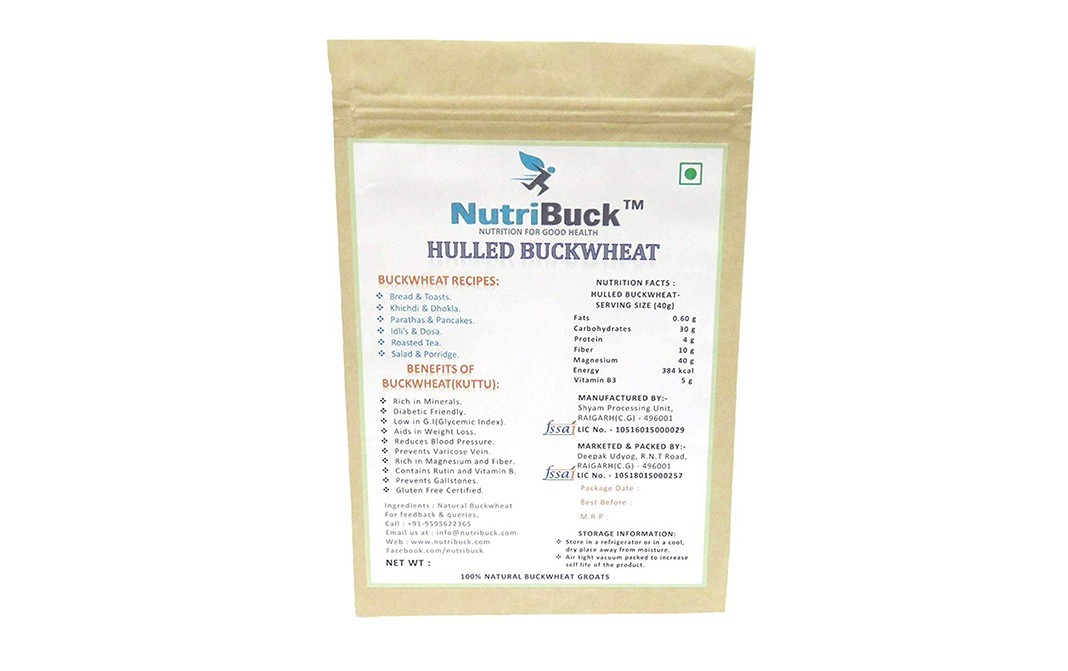 NutriBuck Hulled Buckwheat    Pack  400 grams
